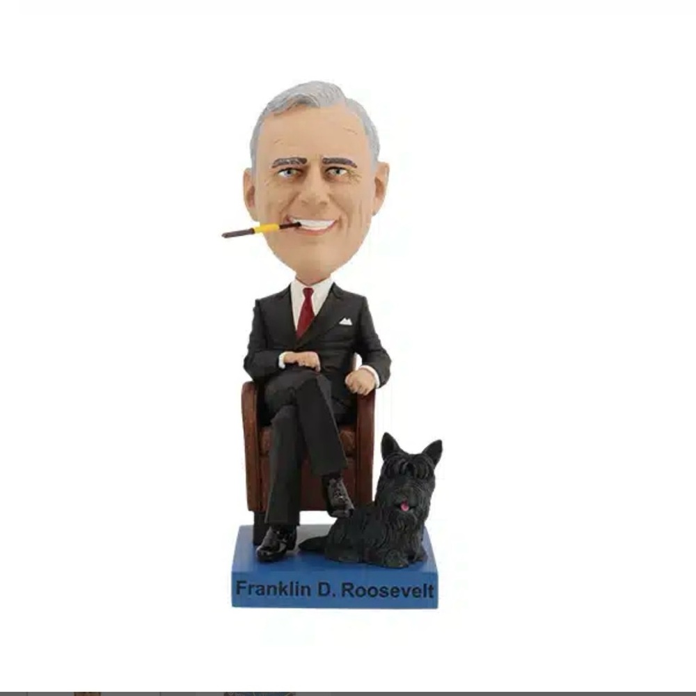 Royal Bobbles‎ President Franklin D. Roosevelt Collectable 7”Bobblehead with Dog